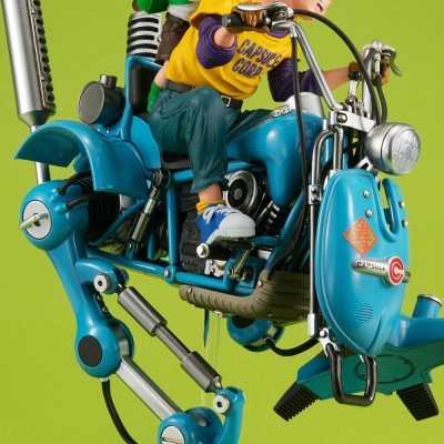 DRAGON BALL Z -  Diorama Son Goku & Son Gohan & Robot with two legs Desktop Real McCoy EX Megahouse PVC Figure 20 cm