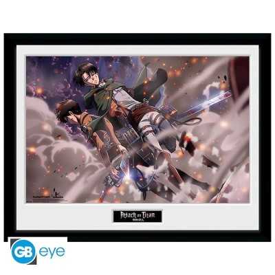 ATTACK ON TITAN Framed print Smoke Blast Stampa incorniciata