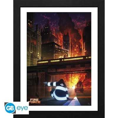 FIRE FORCE Framed print Spontaneous Human Combustion Stampa incorniciata
