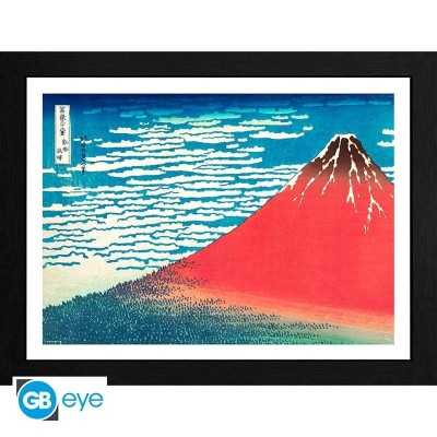 HOKUSAI Framed print Red Fuji Stampa incorniciata