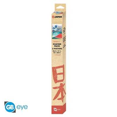 HOKUSAI Set 2 Chibi Posters Katsushika Hokusai (52x38cm)