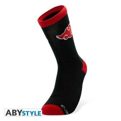 NARUTO SHIPPUDEN - Socks - Black & Red - Akatsuki One size