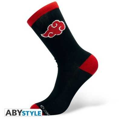 NARUTO SHIPPUDEN - Socks - Black & Red - Akatsuki One size