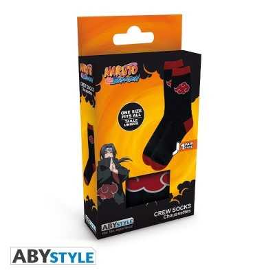 NARUTO SHIPPUDEN - Socks - Black & Red - Akatsuki One size