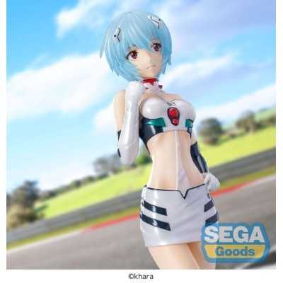 EVANGELION - Rei Ayanami Racing Pit Walk Luminasta SEGA PVC Figure 21 cm