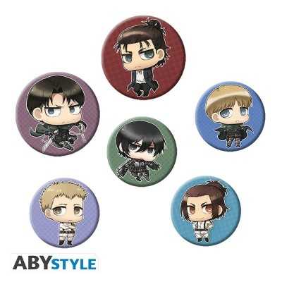 ATTACK ON TITAN - Badge Pack - Chibi characters (spille)