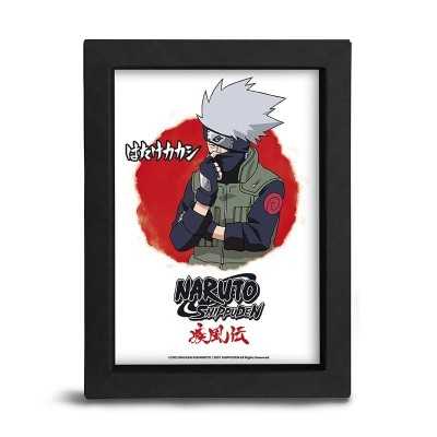NARUTO SHIPPUDEN - Kakashi Asian Art Stampa quadretto con cornice nera 15x20 cm