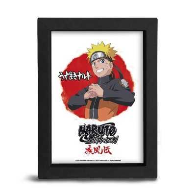 NARUTO SHIPPUDEN - Naruto Asian Art Stampa quadretto con cornice nera 15x20 cm