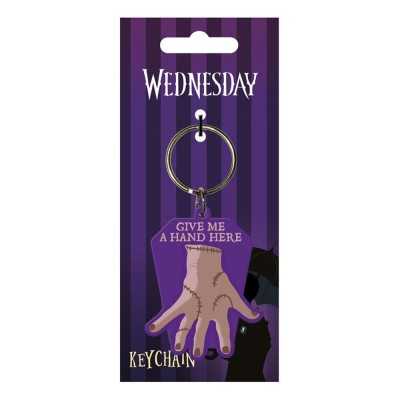 Wednesday Rubber Keychain "Give Me A Hand" Portachiavi in Gomma