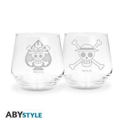 ONE PIECE - 2 Glass Set - Luffy & Ace