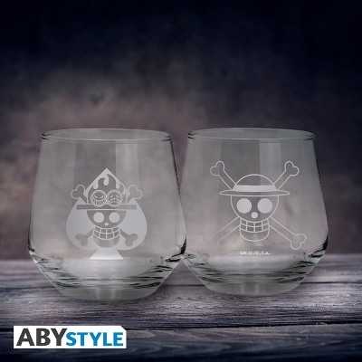 ONE PIECE - 2 Glass Set - Luffy & Ace