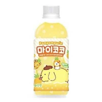 My Coco Pompompurin Pineapple 340ml - Korean Non-carbonated soft drink with pineapple flavor and Nata De Coco