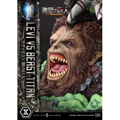 ATTACK ON TITAN - Levi Versus Beast Titan Ultimate Premium Masterline Series Statue 1/4 Prime 1 Studio 73 cm