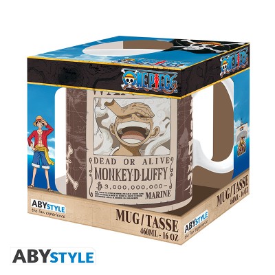 ONE PIECE - Luffy Wanted Big Size Tazza 460 ml