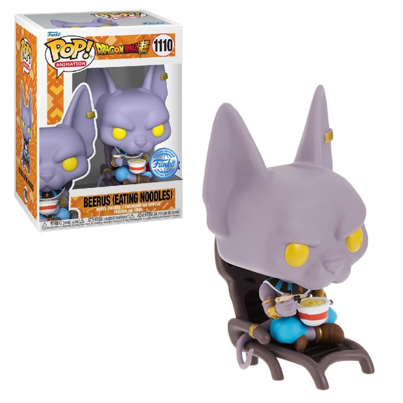 Funko Pop! Dragon Ball Super - Beerus Eating Noodles - Édition Spéciale 1110 - Figurine Collection