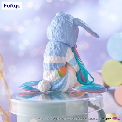 VOCALOID - Hatsune Miku Rabbit Ear Hood Pajama Blue Color Ver. Noodle Stopper Furyu PVC Figure 14 cm