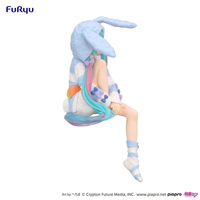 VOCALOID - Hatsune Miku Rabbit Ear Hood Pajama Blue Color Ver. Noodle Stopper Furyu PVC Figure 14 cm