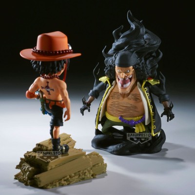 ONE PIECE - Portgas D.Ace VS Marshall D.Teach Log Stories World Collectable Figure Banpresto PVC Figure 8 cm