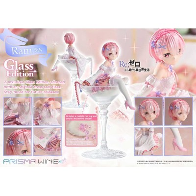 RE:ZERO - Ram Glass Edition Prisma Wing 1/7 PVC Figure 24 cm