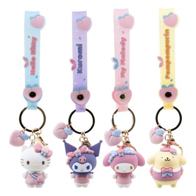 HELLO KITTY AND FRIENDS - Sanrio Peach Series Keychain with Hand Strap (1 portachiavi)