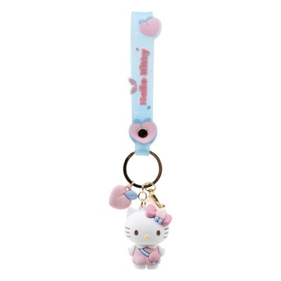 HELLO KITTY AND FRIENDS - Sanrio Peach Series Keychain with Hand Strap (1 portachiavi)