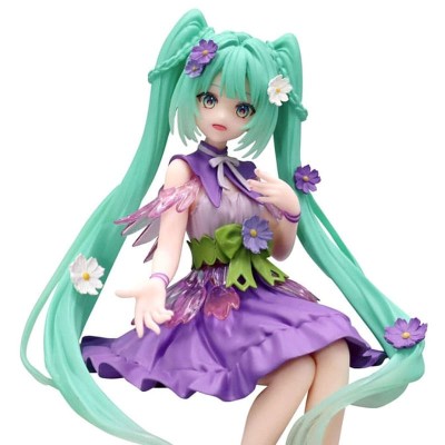HATSUNE MIKU - Flower Fairy Cosmos Purple Color Ver. Noodle Stopper Furyu PVC Figure 14 cm