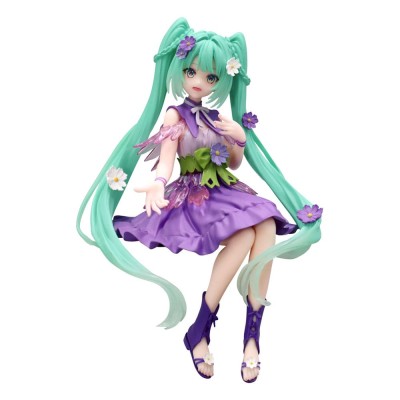 HATSUNE MIKU - Flower Fairy Cosmos Purple Color Ver. Noodle Stopper Furyu PVC Figure 14 cm
