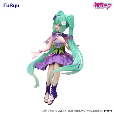 HATSUNE MIKU - Flower Fairy Cosmos Purple Color Ver. Noodle Stopper Furyu PVC Figure 14 cm