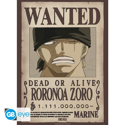 ONE PIECE Set 2 Chibi Posters Wanted Luffy & Zoro (52x38cm)