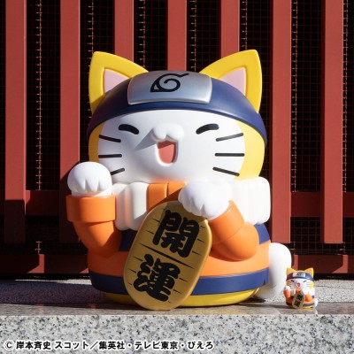 NARUTO SHIPPUDEN - Mega Cat Project Nyanto! - Nyaruto Fortune Cats Giant Ver. The Big Nyaruto Series Trading Figure 34 cm