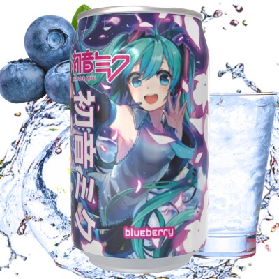 HATSUNE MIKU Blueberry Bevanda gassata al gusto di mirtillo 330 ml