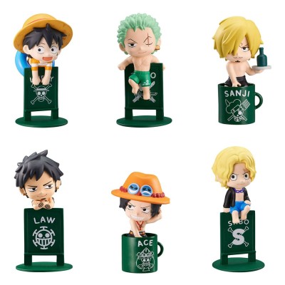 ONE PIECE - Pirates' Vacance Ochatomo Series Trading Figure Assortment (8) Megahouse PVC Figure 4 cm