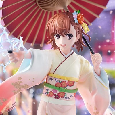 A CERTAIN SCIENTIFIC RAILGUN T - Mikoto Misaka Furisode Kimono Ver. 1/7 Kadokawa PVC Figure 28 cm