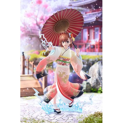 A CERTAIN SCIENTIFIC RAILGUN T - Mikoto Misaka Furisode Kimono Ver. 1/7 Kadokawa PVC Figure 28 cm