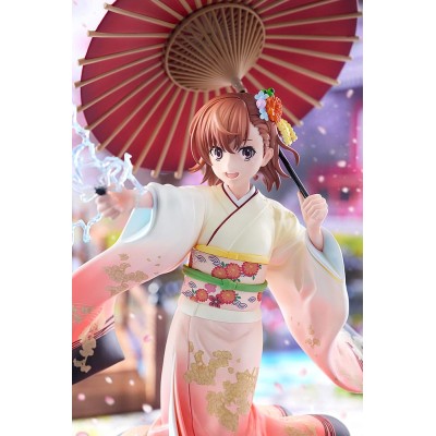A CERTAIN SCIENTIFIC RAILGUN T - Mikoto Misaka Furisode Kimono Ver. 1/7 Kadokawa PVC Figure 28 cm