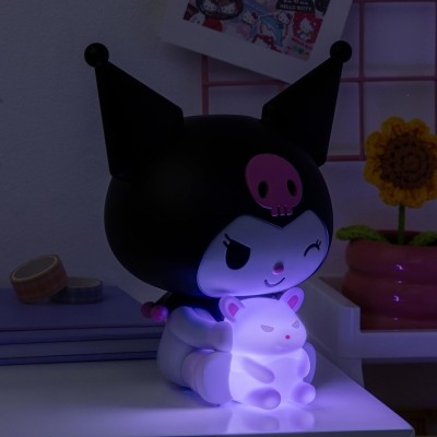 SANRIO - Kuromi Lampada notturna 3D alimentata a batteria