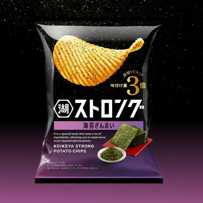 Koikeya STRONG - Patatine al Mais con Alga Nori (Giappone) 53G