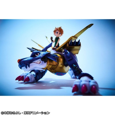DIGIMON ADVENTURE - Metal Garurumon & Ishida Yamato Precious G.E.M. Series MegaHouse PVC Figure 30 cm