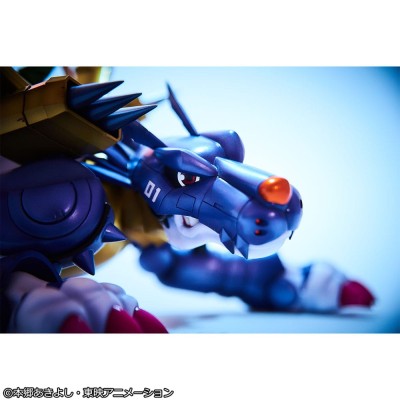 DIGIMON ADVENTURE - Metal Garurumon & Ishida Yamato Precious G.E.M. Series MegaHouse PVC Figure 30 cm