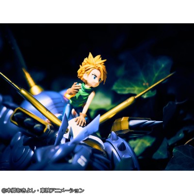 DIGIMON ADVENTURE - Metal Garurumon & Ishida Yamato Precious G.E.M. Series MegaHouse PVC Figure 30 cm