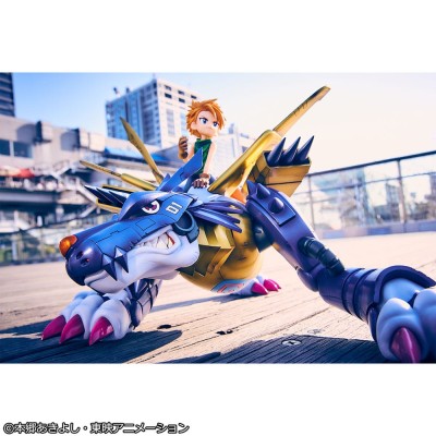 DIGIMON ADVENTURE - Metal Garurumon & Ishida Yamato Precious G.E.M. Series MegaHouse PVC Figure 30 cm