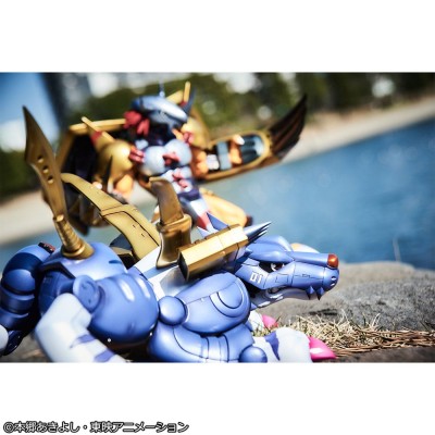 DIGIMON ADVENTURE - Metal Garurumon & Ishida Yamato Precious G.E.M. Series MegaHouse PVC Figure 30 cm