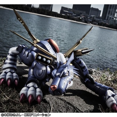 DIGIMON ADVENTURE - Metal Garurumon & Ishida Yamato Precious G.E.M. Series MegaHouse PVC Figure 30 cm