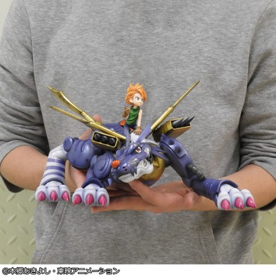 DIGIMON ADVENTURE - Metal Garurumon & Ishida Yamato Precious G.E.M. Series MegaHouse PVC Figure 30 cm