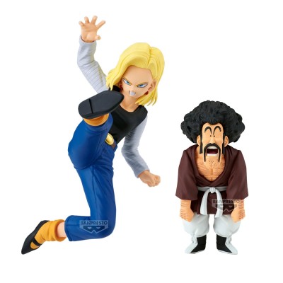 DRAGON BALL Z - Android 18 & Mr. Satan Match Makers Banpresto PVC Figure 11 cm
