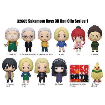 SAKAMOTO DAYS - 3D PVC Bag Clip Series 1 (1 random clip)