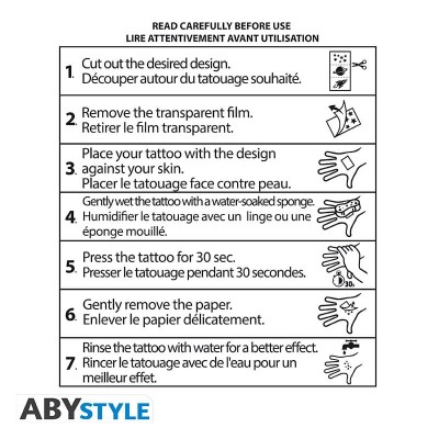 JUJUTSU KAISEN - Tatuaggi Tattoos 15x10cm