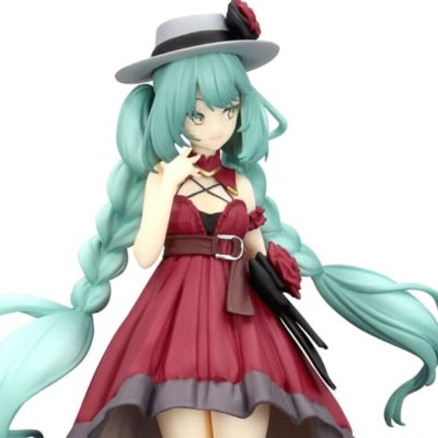 HATSUNE MIKU - Hatsune Miku Outing Dress Red Color Ver. Trio-Try-iT Furyu PVC Figure 19 cm