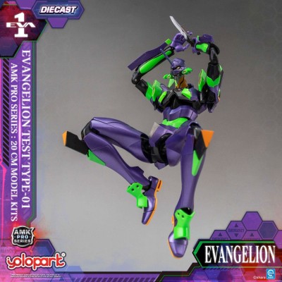 NEON GENESIS EVANGELION - Eva-01 Test Type AMK Pro Series Yolopark Plastic Model Kit 20 cm