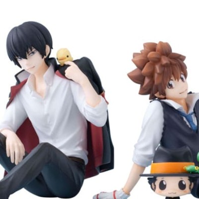 KATEKYO HITMAN REBORN! - Tsuna & Reborn & Hibari & Hibird Palm Size Set G.E.M. Series Megahouse PVC Figure 8 cm